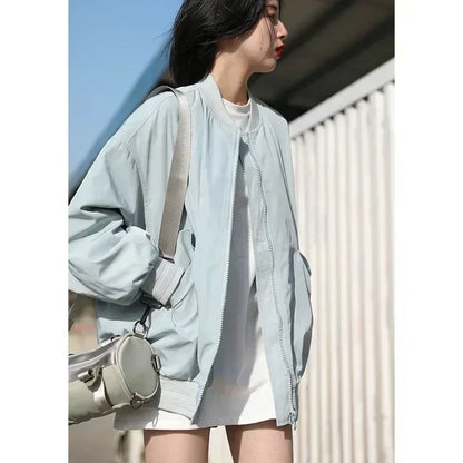 Spring Autumn Women's Solid Color Loose Long Sleeve T-shirt O-neck Basic Top Bottomed Shirt Casual  Tshirt Woman Female