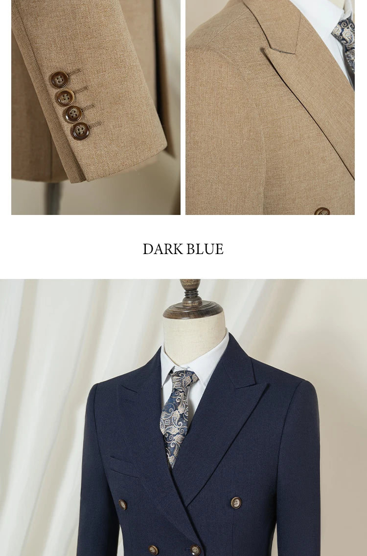 Elegant Man Suit 2 piece set Modern Wedding Party outfit Suits for Men Stylish Business office suit banquet attire