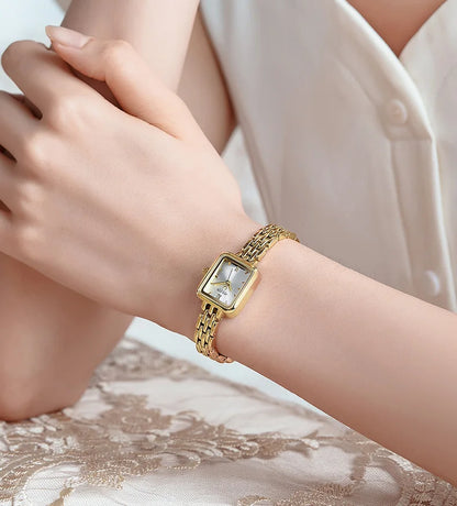 Watch For Women  Women's Stainless Steel Band Luxury Gift Watch Dual-Layer Dial Fashion Montre JA-771
