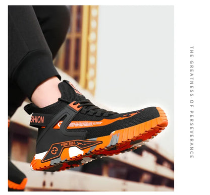 High Top Safety Protective Shoes Steel Toe Safety Shoes Men Anti-Smash Anti-Puncture Work Shoes Men Work Safety Boots fashion