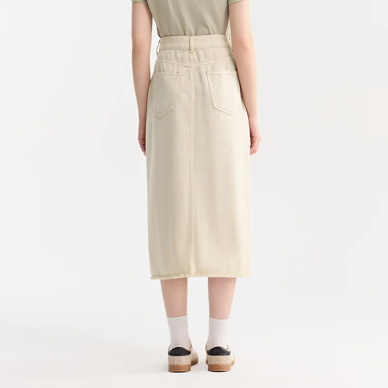 Women Denim Skirt Summer 2024 New Arrival With High Slit And Straight-Cut Design Skirts for Women