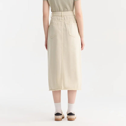 Women Denim Skirt Summer 2024 New Arrival With High Slit And Straight-Cut Design Skirts for Women