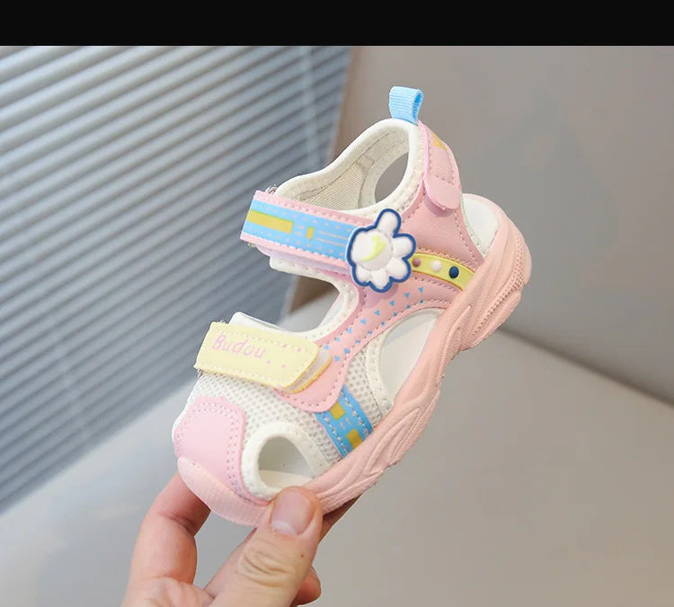 2026 Summer Girls Kids Sandals Soft Comfortable Closed Toe Protective Sandals,Cartoon Colorful Cute Shoes Kids Summer Boys Girls