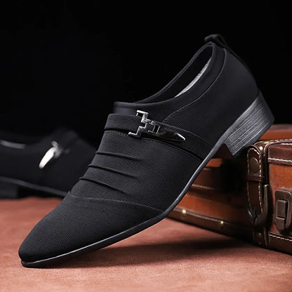 Men's Spring and Autumn Business Casual Dress Leather Shoes