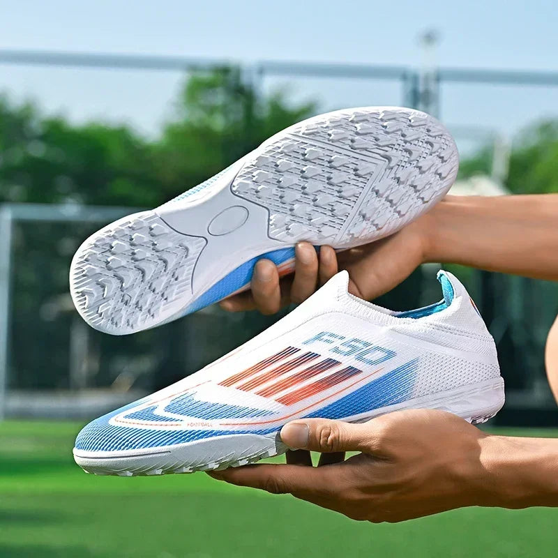 New Men Soccer Shoes Outdoor Sport Football Boots Training Breathable Match Boys Adult Cleats Non Slip Long Spikes Comfortable