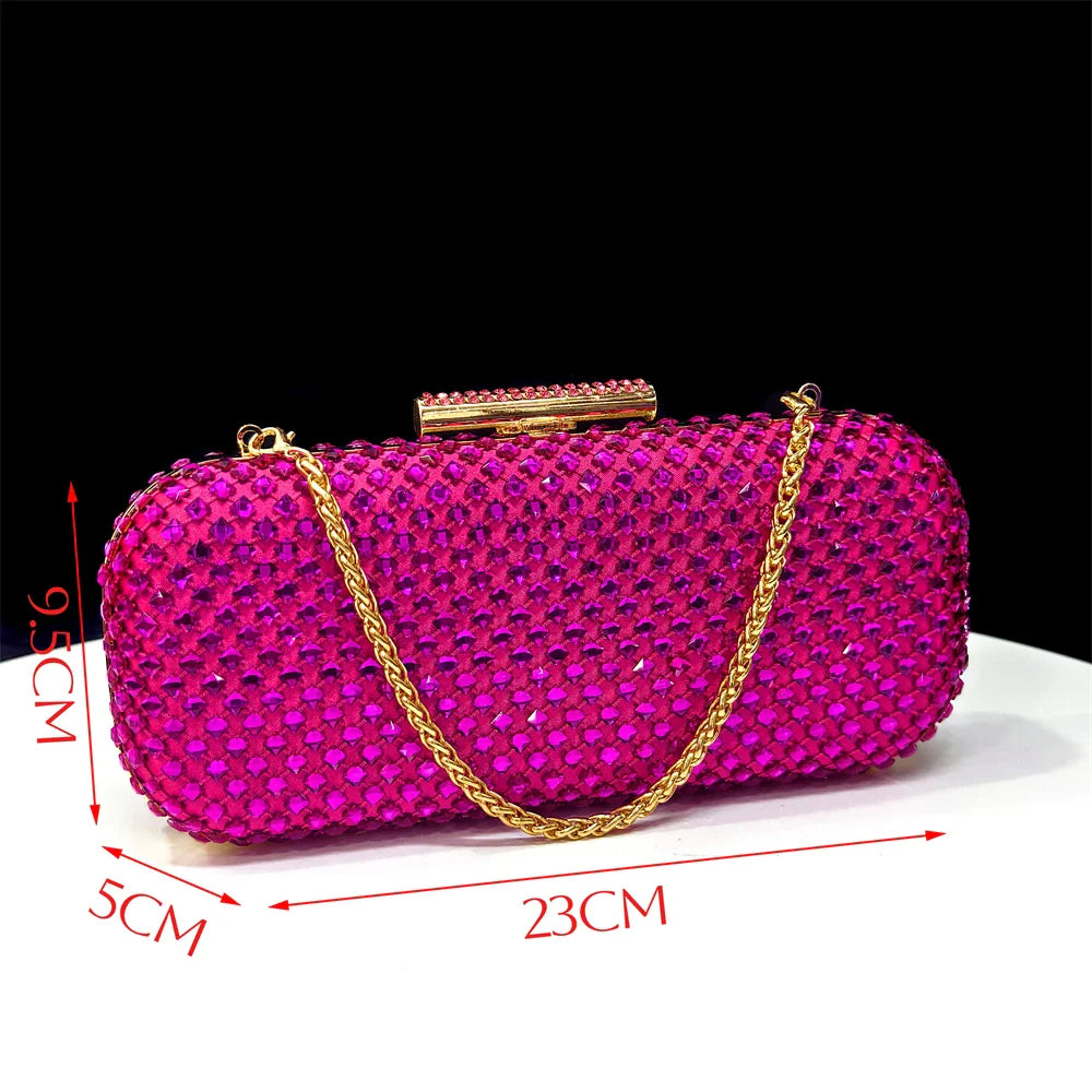Women's Heels and Bag Set – Elegant Rhinestone Designer Shoes for Weddings & Special Occasions