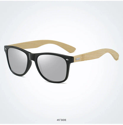 Fashion Bamboo Wood Vintage Square Sunglasses Men Women Luxury Brand Designer Sun Glasses Wooden Driving Fishing Eyewear