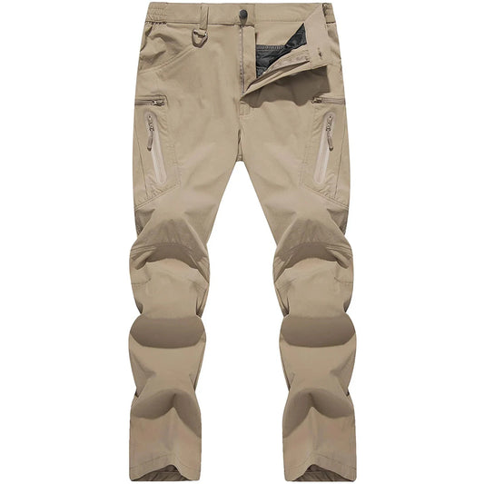 Lightweight Trousers Mens Fishing Pants Outdoor Hiking Nylon Quick Dry Pockets Cargo Pants Casual Work Trousers