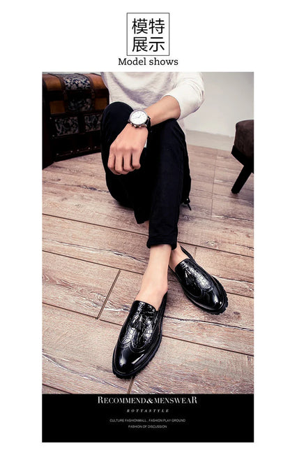 High Quality Casual Business Leather Shoes Men Formal Men's Dress Shoes Classic Tassels Retro Office Social Leather Loafers Male