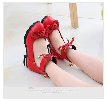 2026 Shiny Bow Stage Elegant Comfortable Catwalk Fashion Spring/summer Students Baby Girls Princess Shoes Cute Kids Sandals