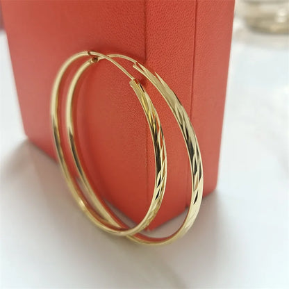 925 Sterling Silver Hoop Earrings For Women 18K Gold Plated Jewelry Dazzling Women's Hoops Earrings Christmas Gifts