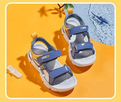 2025 Summer Boys Soft Sandals Fashion Children Shoes Autumn Light Cartoon Sandalias Flat Beach 4-12 Years Old Kids Shoes 12yrs
