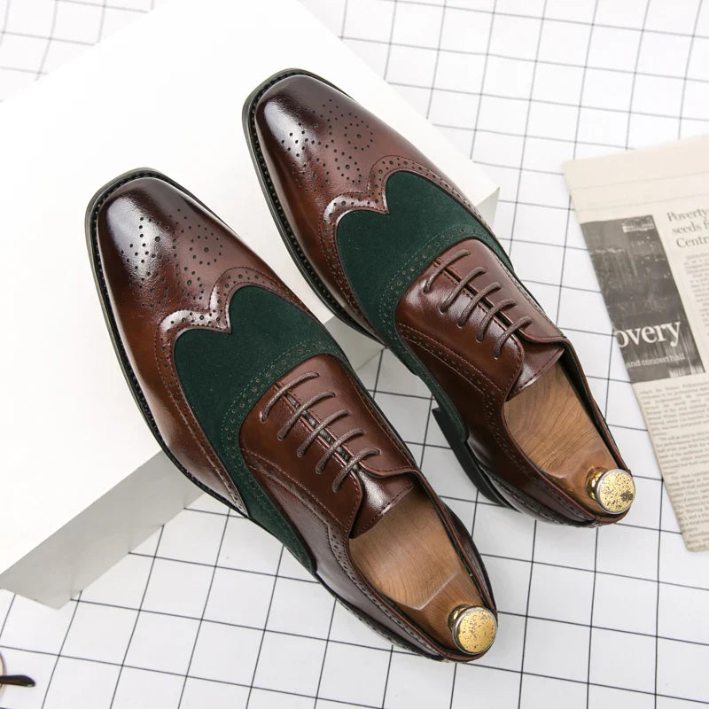 Trend Formal Brogues Social Office Shoes For Men Classic Casual Business Shoes Men High Quality Wedding Dress Shoes For Men