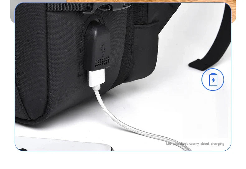 16 Inch Large-capacity Men's High-end Backpack Computer Bag High-end Business Bag Expandable Backpack Witch USB