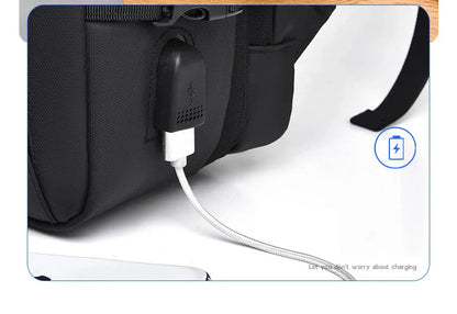 16 Inch Large-capacity Men's High-end Backpack Computer Bag High-end Business Bag Expandable Backpack Witch USB