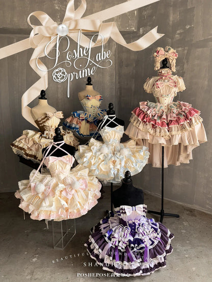 Girls Birthday Lolita Dress 2024 Spring and Summer Women's Tube Top Satin Bowknot Slim Pettiskirt Short Mini Party Dress