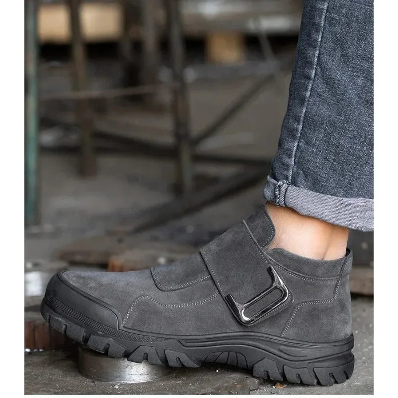 New Steel Toe Anti Smashing Steel Toe Anti Piercing Boots Indestructible Work Shoes for Men's Construction Work Shoes Durable