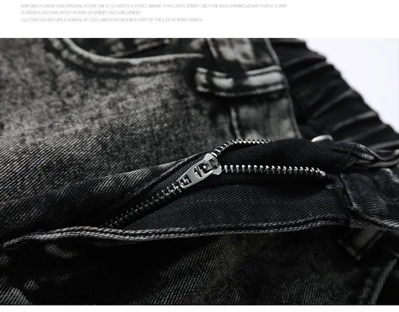 Autumn Men's Baggy Wide Leg Men's Jeans High Street Style Dyed Denim Casual Straight Neutral Wind Baggy Jeans Fashion Versatile