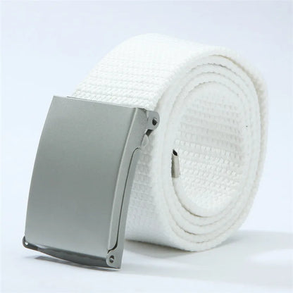 Men's Belt Fashion New Unisex Trousers Belt Women's Belt Canvas Belt Breathable Outdoor Tactical For Jeans Adjustable Waist Belt