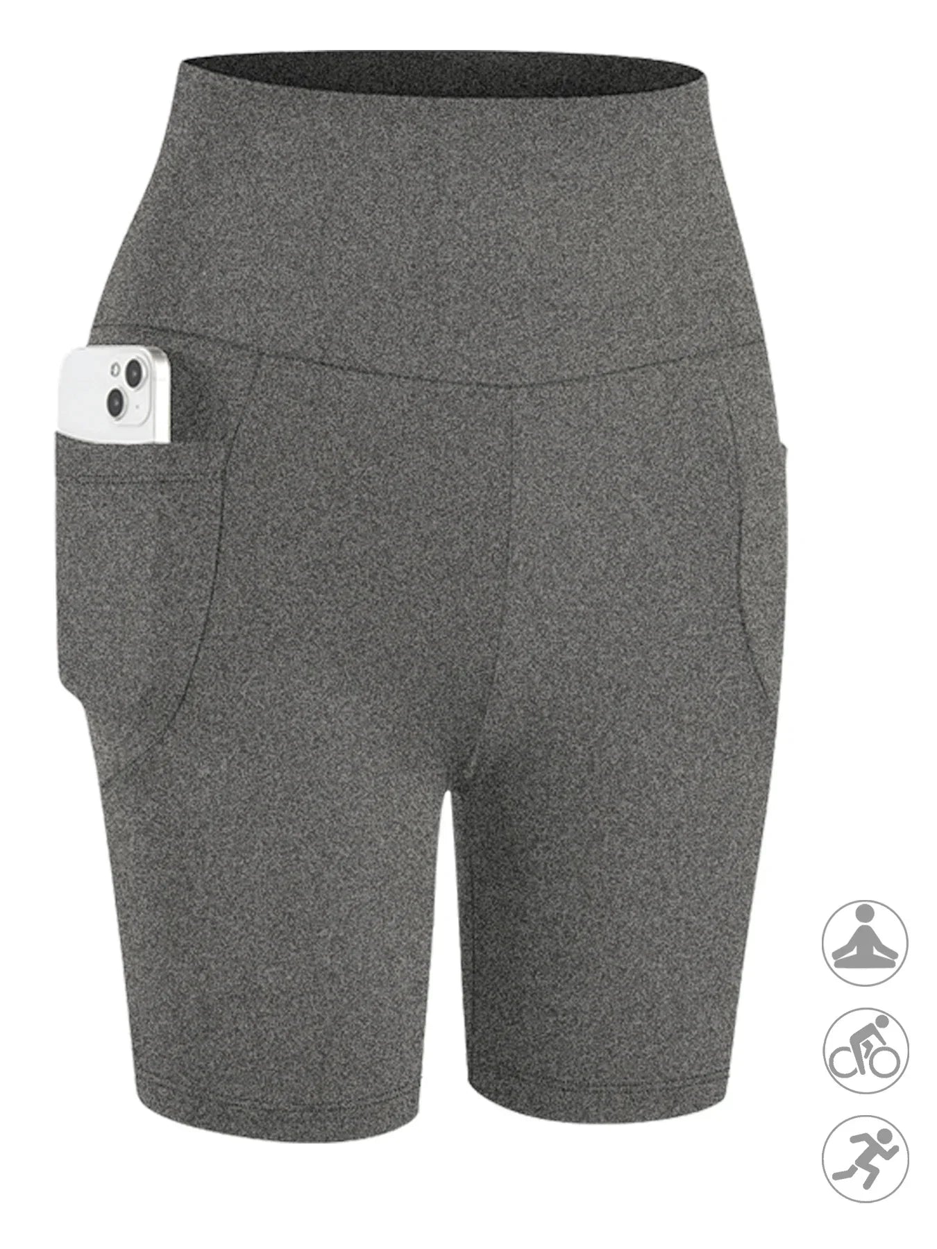 Plus Size High Waisted Biker Shorts For Women With Pockets Super Soft Tummy Control No See Through Workout Running Yoga