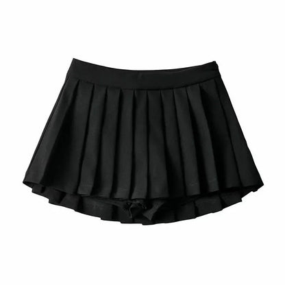 Mooyufon Sexy Women Pleated Skirts High Waist Summer Vintage Mini Skirts Korean Tennis Student White Designed Dance Skirt