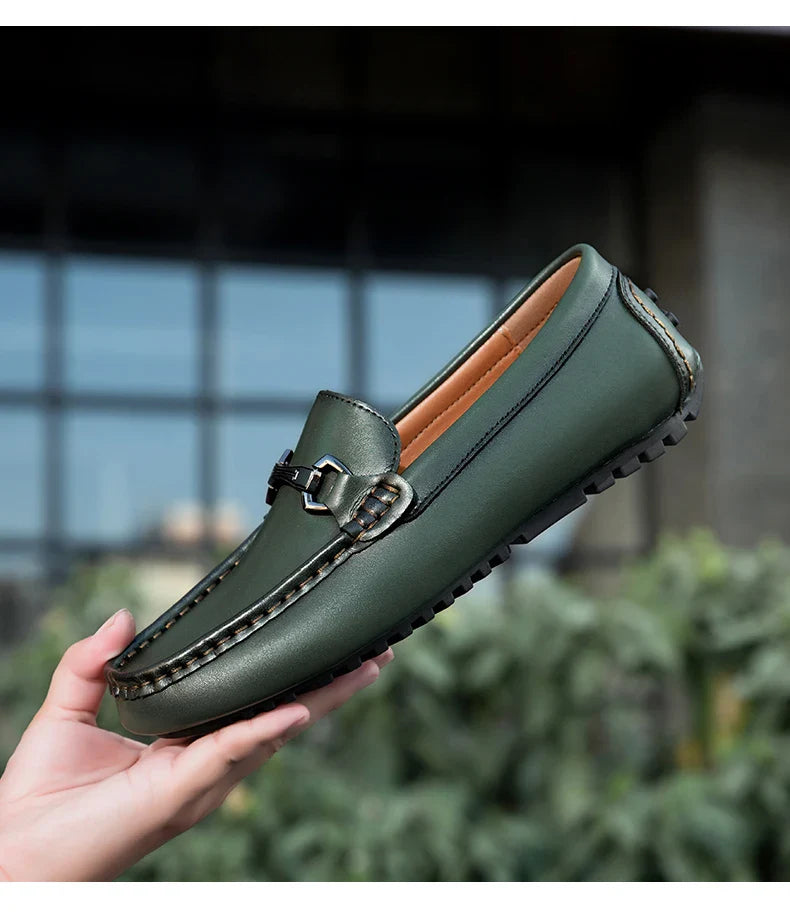 Genuine Leather Men Casual Shoes Luxury Brand Mens Loafers Moccasins Breathable Slip on Italian Driving Shoes Chaussure Homme