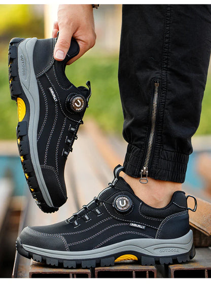 Men's Steel Head Safety Shoes Puncture And Smash Resistant Lightweight Sole Breathable Upper for Outdoor Workshop Work Shoes