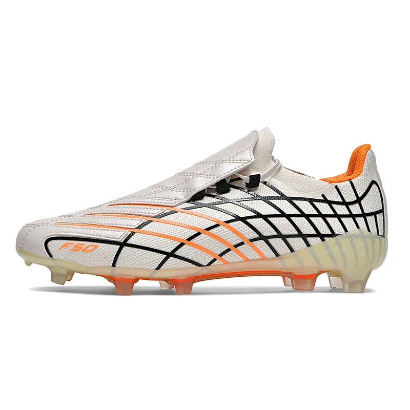 Pink-f50 Professional Mens Football Boots Boys Training Studded Fast Soccer Cleats Outdoor Non Slip Football Shoes Man 35-45