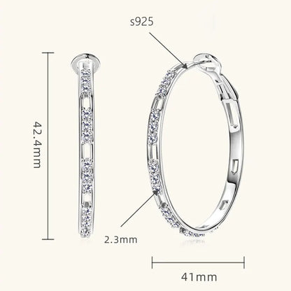 All Moissanite Earrings for Women Wedding Party Luxury Earring Jewelry s925 Sterling Sliver Plated 18k Gold Ear Stud