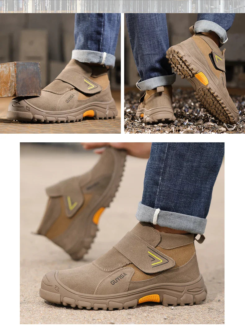 Men's work shoes welder series four-season mid-top