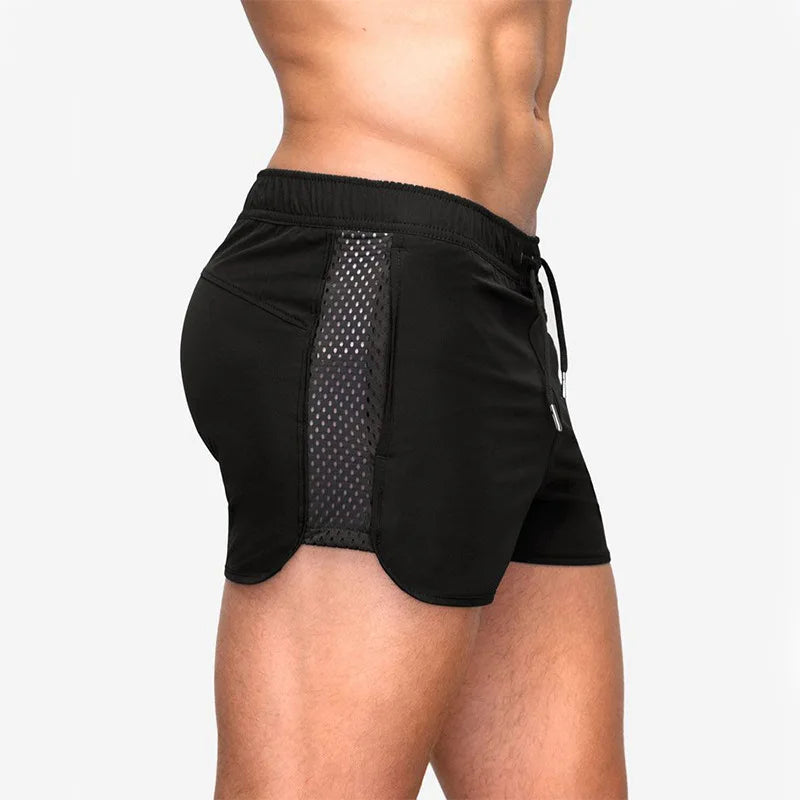 Mens Beach Board Shorts Marathon Pants Elasticity Mesh Breathable Quick Dry Fitness Surfing Sportswear Comfy Loose Home Aro Pant
