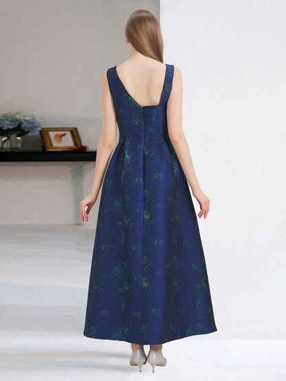 Women Elegant Long Maxi Dress Floral Jacquard Dress New Spring Summer Evening Party Dresses Vintage Girl Vestidos