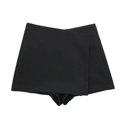 Shorts Women 2024 Black White Mini shorts Women's Shorts High waist Micro Casual Skirt Shorts Asymmetric Shorts Skirt Mujer