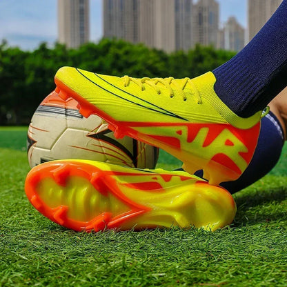 Men Football Boots Non-Slip Grass Training Sport Ultralight Soccer Shoes Unisex Outdoor Sports Shoes Breathable Drop Shipping