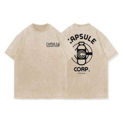 Japanese Anime Dragon Ball Vintage Washed T-shirt Man Women Short Sleeve Tee Summer Casual Graphic Print Streetwear Y2k Clothes