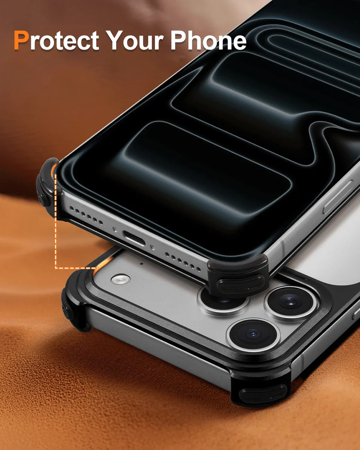 Metal Phone Case for iPhone 17 Pro Max /17Pro No Back Design Protective Cover Shockproof Bumper Compatible With MagSafe