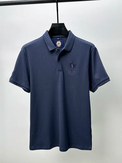 Luxury brand men's polo shirt short sleeve high-end fashion Paul embroidery lapel T-shirt 2025summer breathable casual golf top