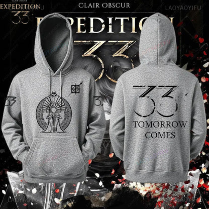 Expedition 33 Men Women Hoodies Dark Fantasy Pullovers Rpg Gamer Expedition 33 Hooded Lover Gift Video Game Graphic Sweatshirt