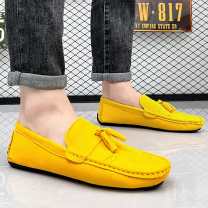 Loafers Men Casual Shoes Tassel Brogue Shoes Men Loafers Moccasins Breathable Slip on Big Size Driving Loafers for Men Shoes