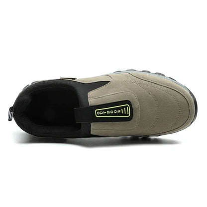 Outdoor Hiking Shoes Men Sneakers Slip on Casual Men Shoes Breathable Suede Leather Shoe Anti-skid Walking Shoes Footwear
