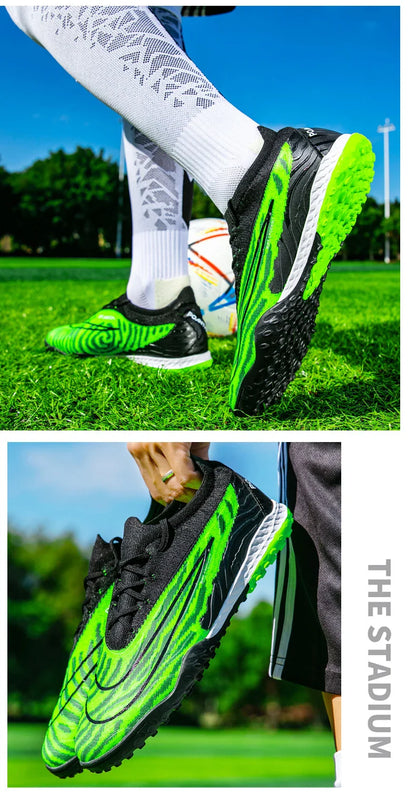 Men Training Football Boots Non-Slip Soccer Shoes Outdoor Cleats Futsal Breathable Sneakers Unisex Comfortable FG/TF Ultralight