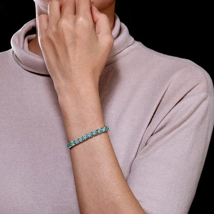 Certified Green Moissanite Tennis Bracelet for Women 925 Silver Plated 18K Gold 3/4/5/6.5mm Diamond Bracelets Fine Jewelry