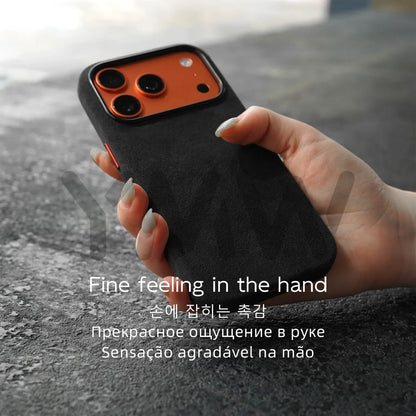 Case for iPhone 17 16 Pro Max Compatible Magsafe Business Supercar Interior Same Suede Leather Phone Cover