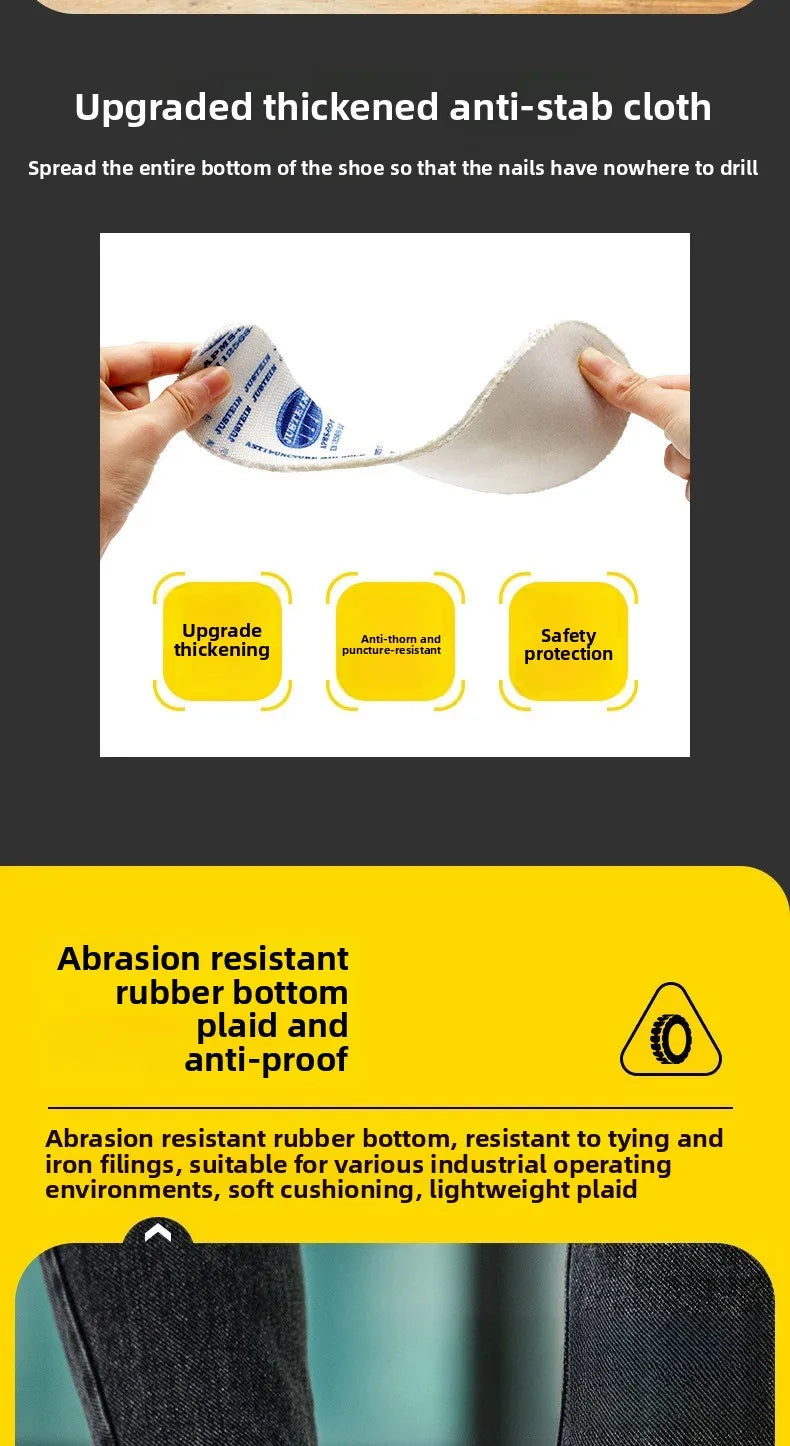 Labor Protection Shoes Men's Anti Smashing Anti Piercing Work Shoes Insulated 10KV Wear-resistant Electrical Shoes Safety Shoes
