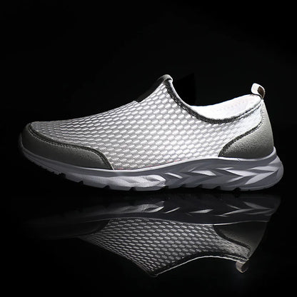 Men Shoes Sneakers Brand Man Casual Flats Shoes Loafers Slip on Male Mesh Big Size 48 Breathable Spring Autumn Summer 2024