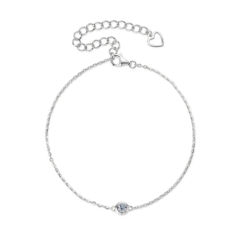 2025 Trendy 3mm Moissanite Jewelry Set 925 Silver Plated Rose Gold Necklace Bracelet Earrings Set for Women Valentine's Day Gift