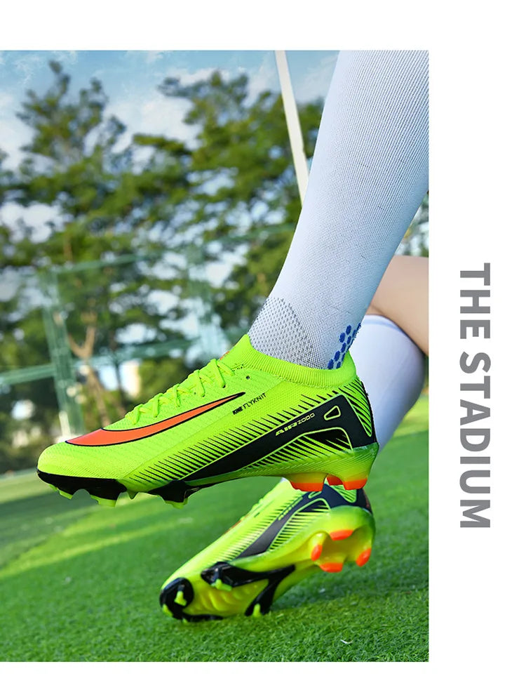 New High-Top Soccer Shoes Professional Training Football Boots TF/FG Non-Slip Soccer Sneakers Outdoor Grass Soccer Shoes