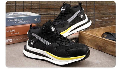 Soft-soled non-slip safety shoes four seasons models men's anti-smash anti-puncture steel head safety shoes new models