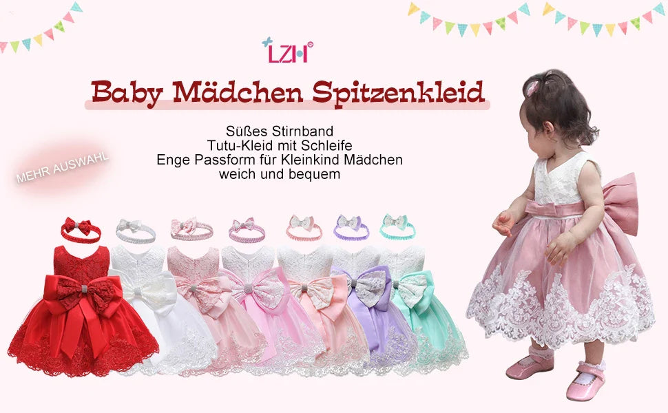 Girls White Baptism Dress Bridesmaid Dresses For Wedding Prom Gown Big Bow Girls Elegant Dresses Red Puffy Christmas Dress