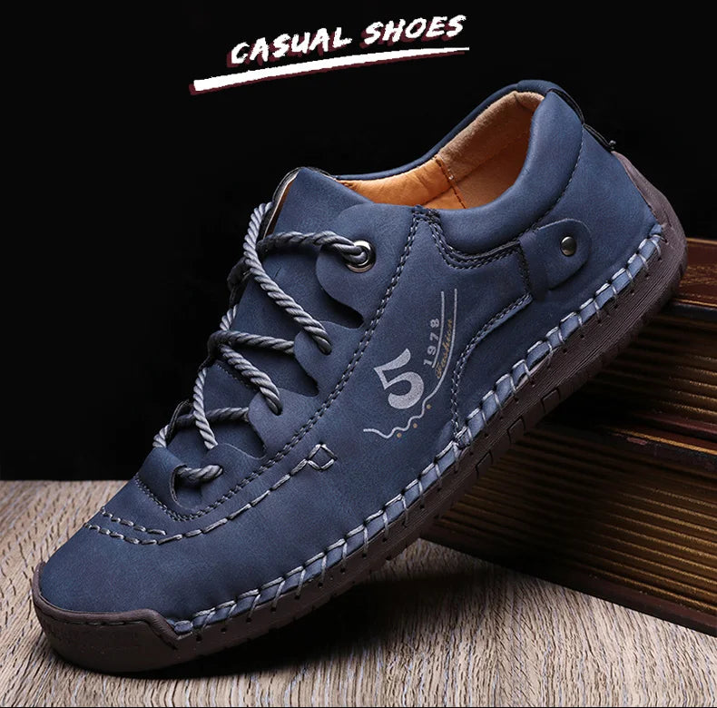 Men Leather Casual Shoes Outdoor Comfortable High Quality Fashion Soft Homme Classic Ankle Non-slip Flats Moccasin Trend